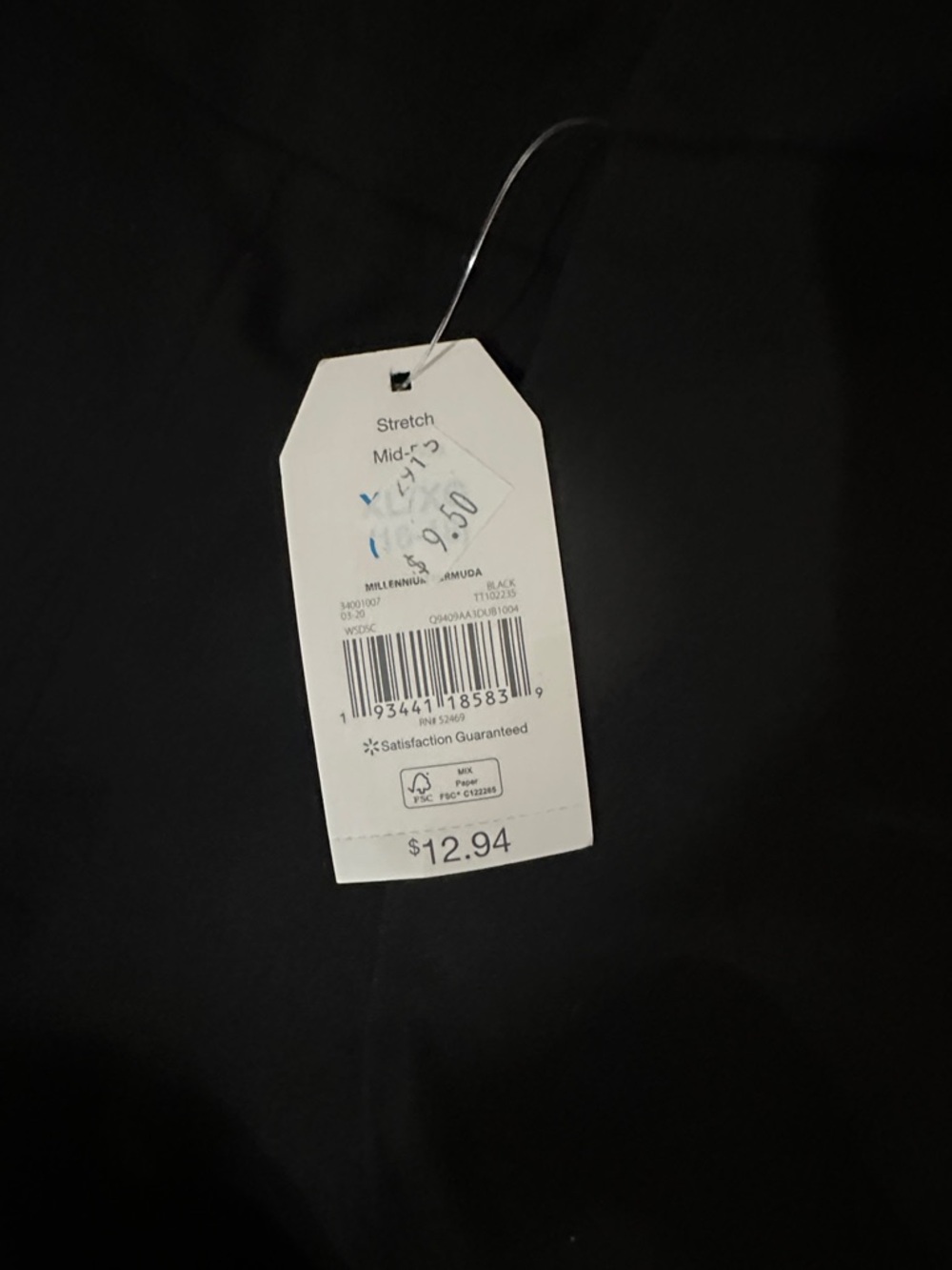 Time and Tru Black Stretch Bermuda Shorts - Picture 2 of 3